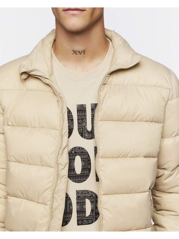 Regalia Beige Puffer Jacket – Lightweight Warmth & Timeless Style