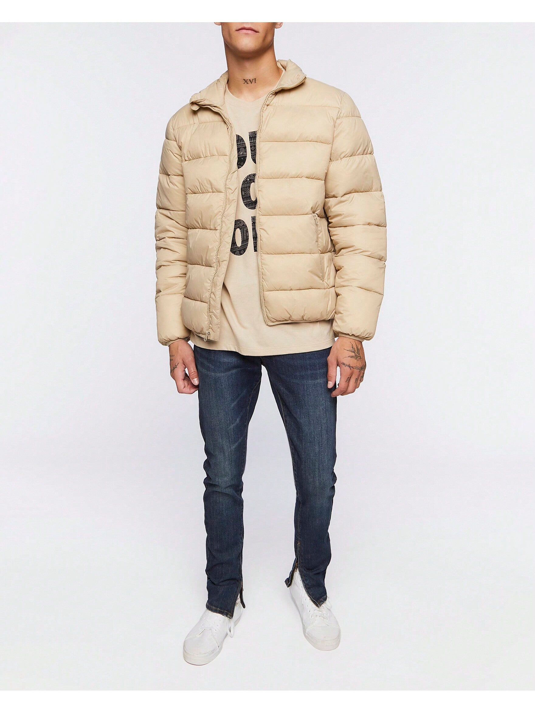 Regalia Beige Puffer Jacket – Lightweight Warmth & Timeless Style