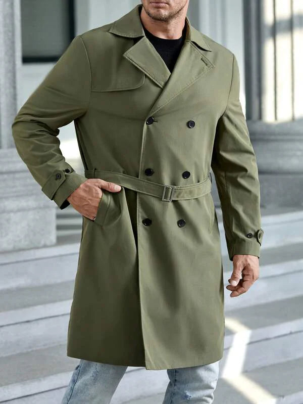 Savoy Green Wool Trenchcoat – Timeless Elegance & Unmatched Warmth