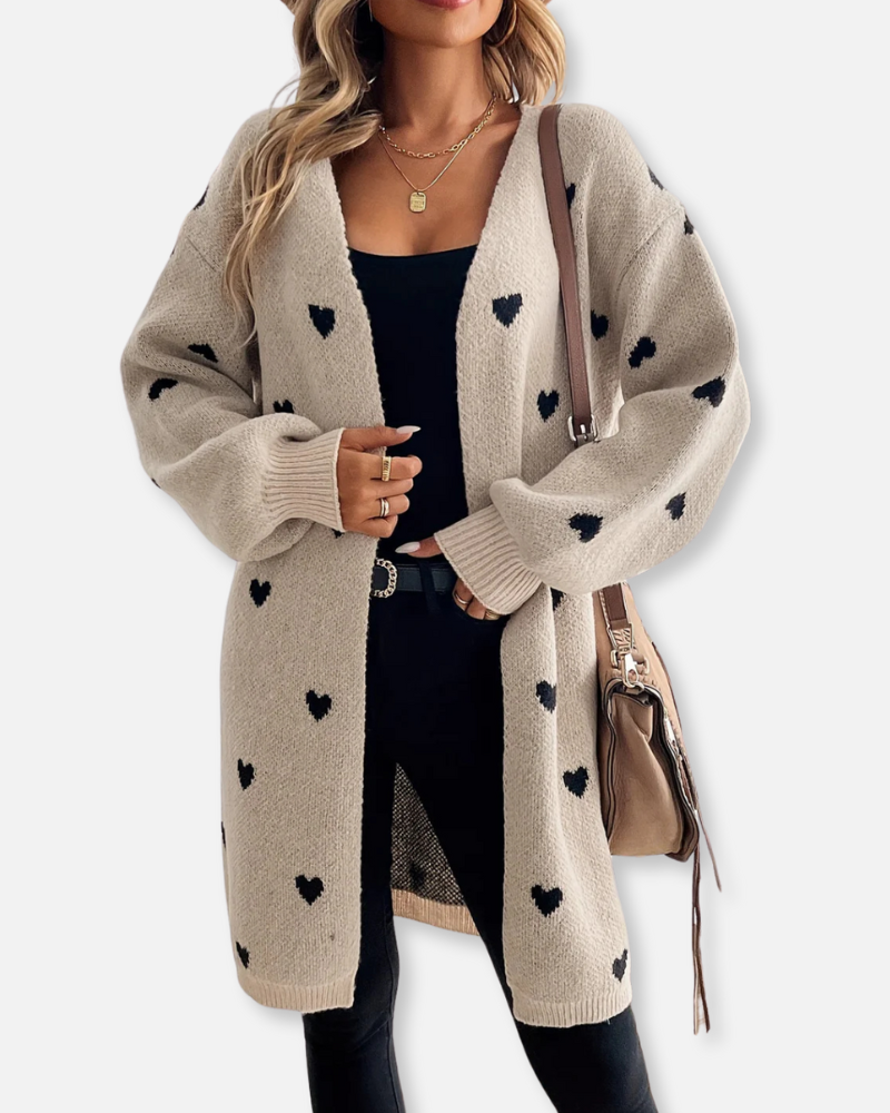 Amora Heart Knit Cardigan – Cozy & Playful Charm