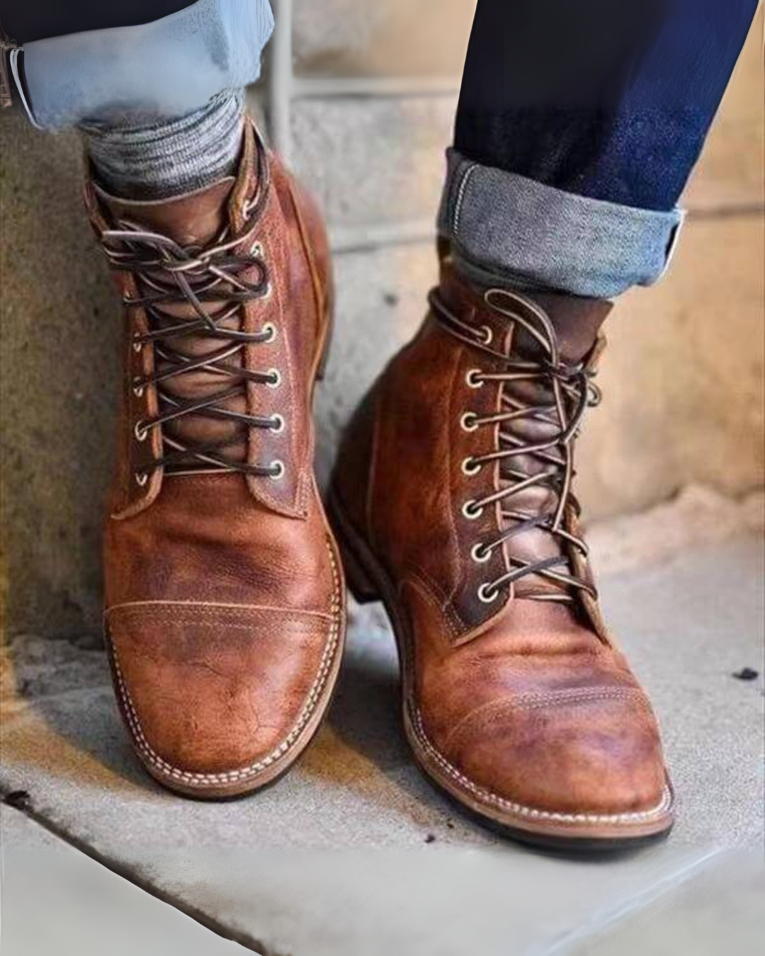Melchor | Men's Leather Ankle Winter Boots Rugged Supportive Fit