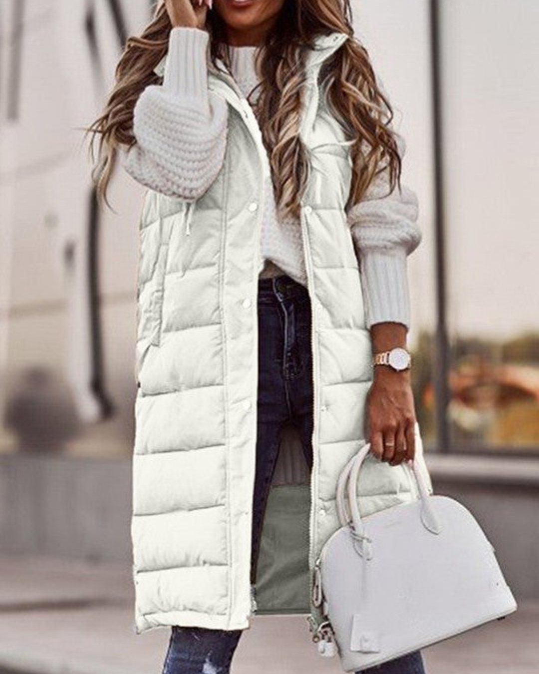 Ritchelle | Women's Hooded Longline Puffer Vest