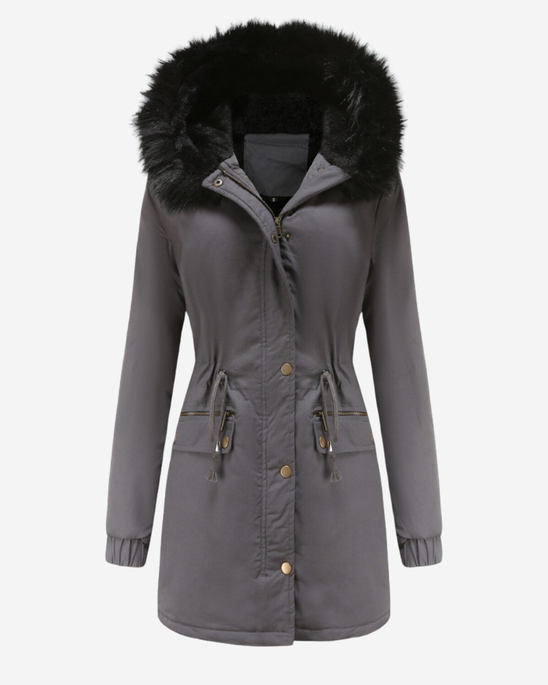 Patricia | Women's Parka Jacket Longline Fit with Faux Fur Hood