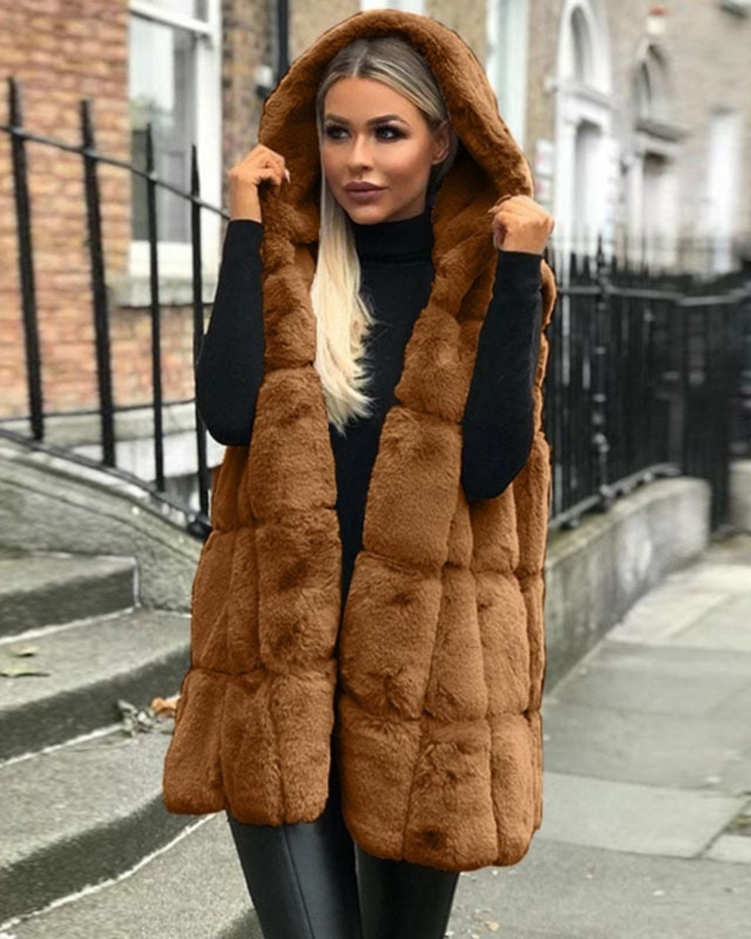 Clarisse | Women's Hooded Long Vest