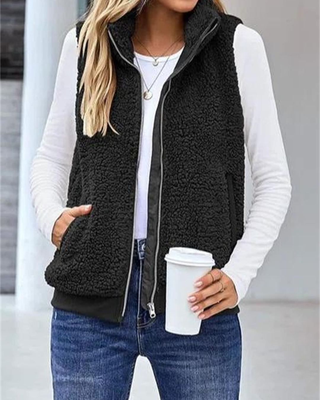 Bernadette | Women's Fleece Full Zip Vest