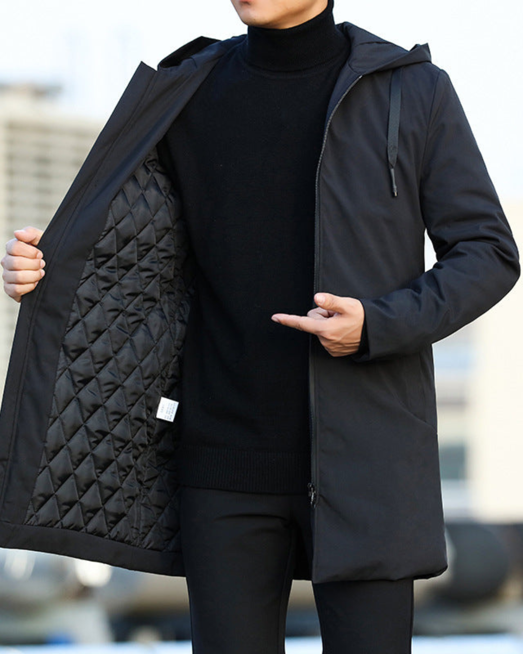Jethro | Men's Parka Jacket Relaxed Fit Quilted
