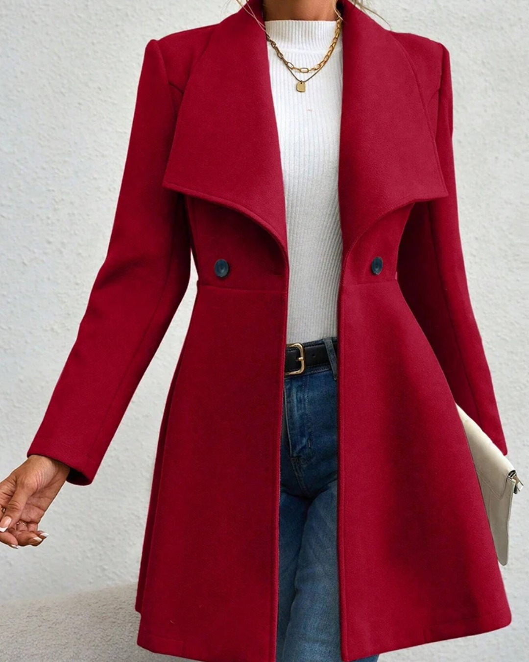 Kathryn | Women's Wool Touch Tailored Jacket Mid-Thigh