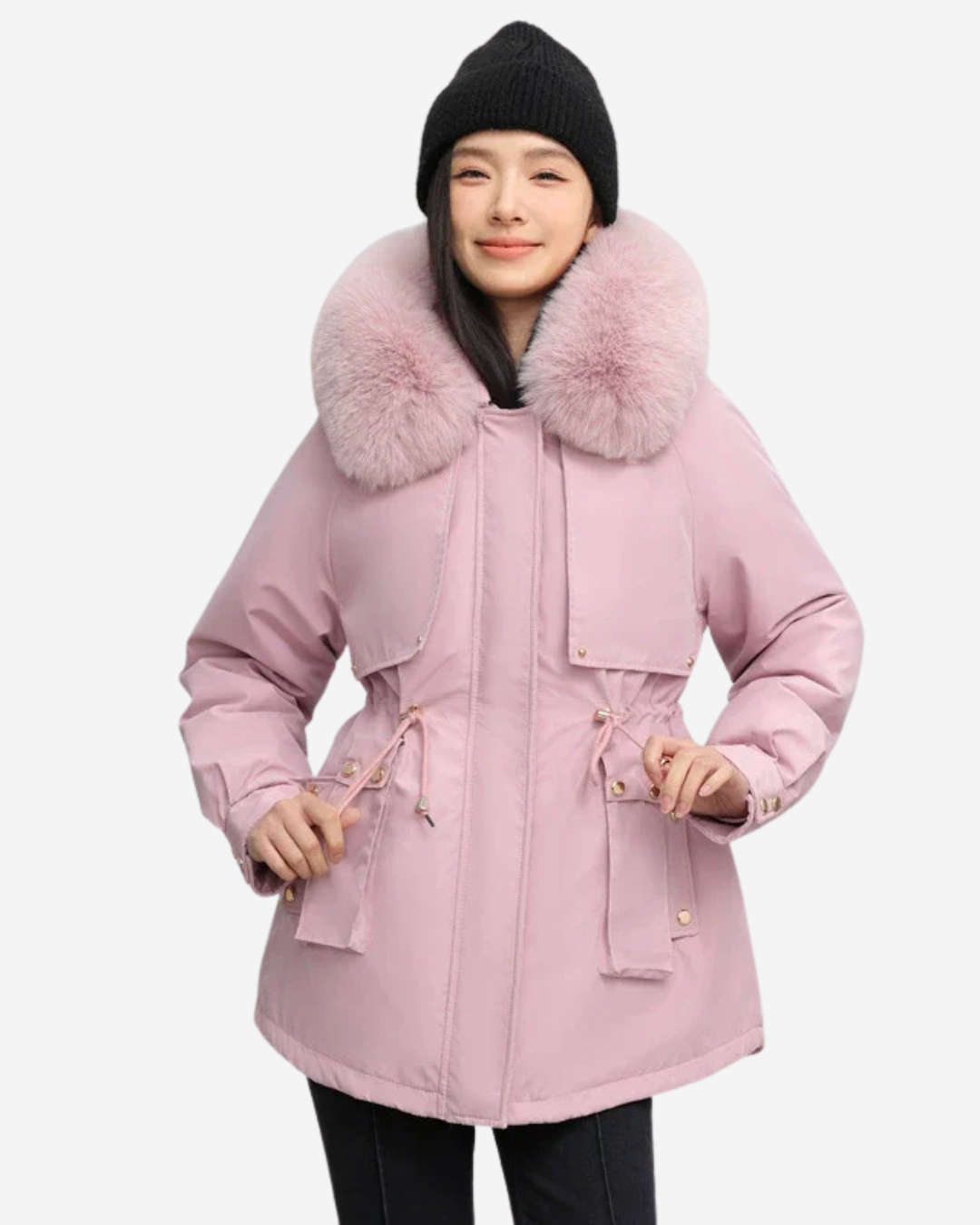 Margaret | Women's Parka Jacket Relaxed Fit with Faux Fur Collar