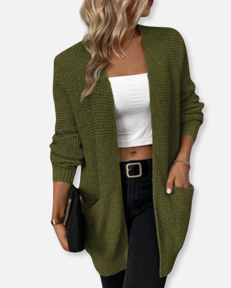 Luna Knit Open-Front Cardigan – Cozy & Versatile