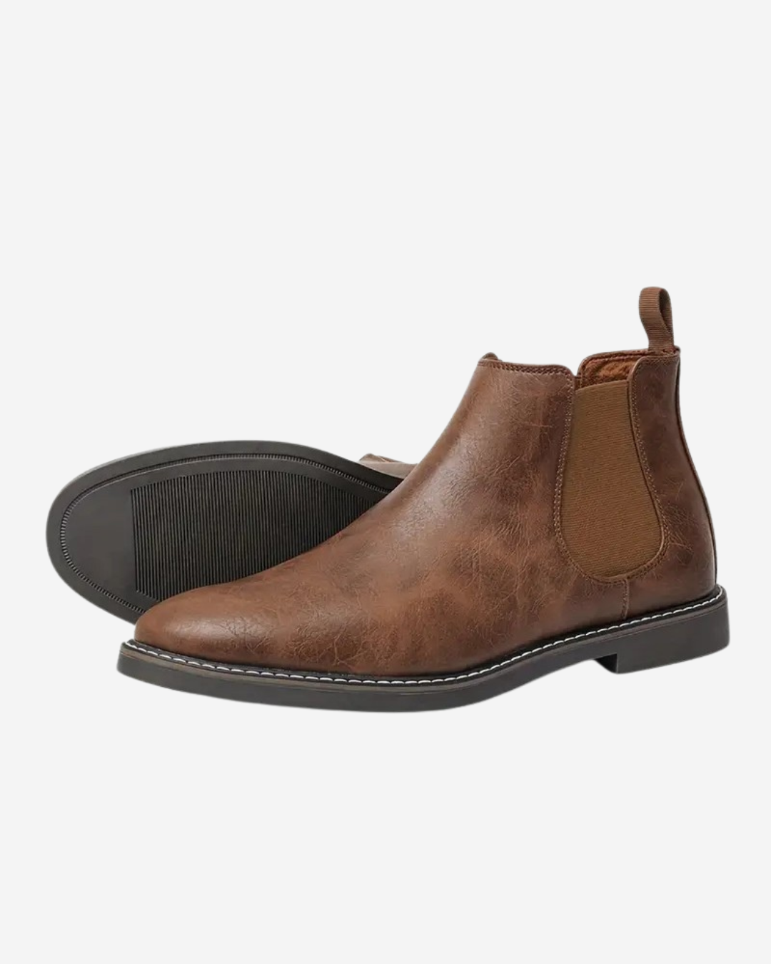 Oliver | Men's Leather Chelsea Winter Boots Slip-On Classic Fit
