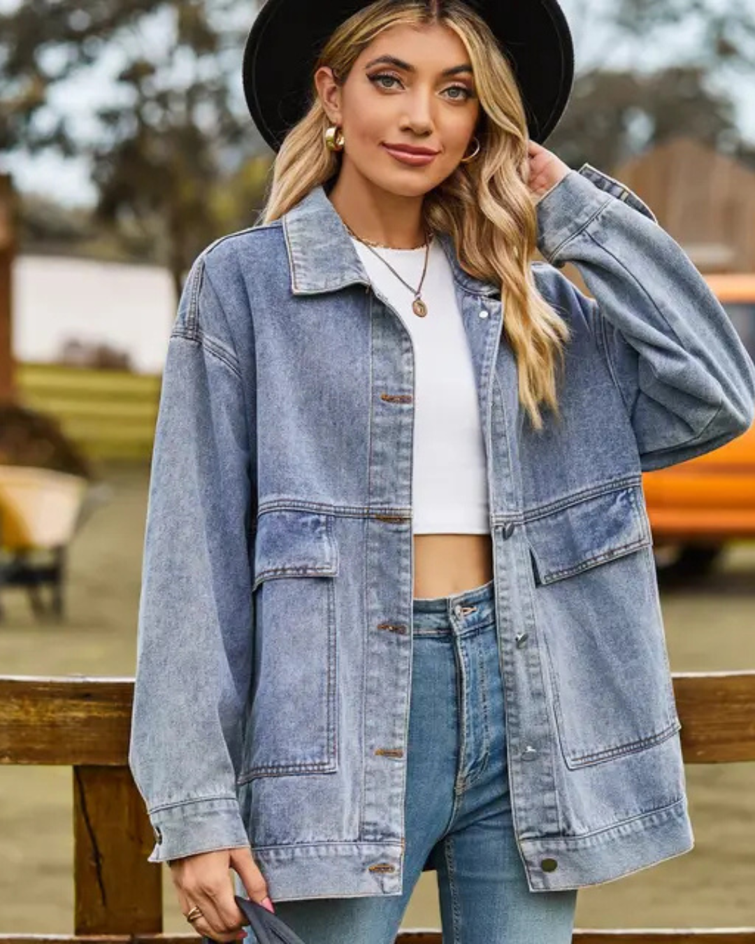 Vivian | Women's Slim Fit Retro Denim Winter Jacket