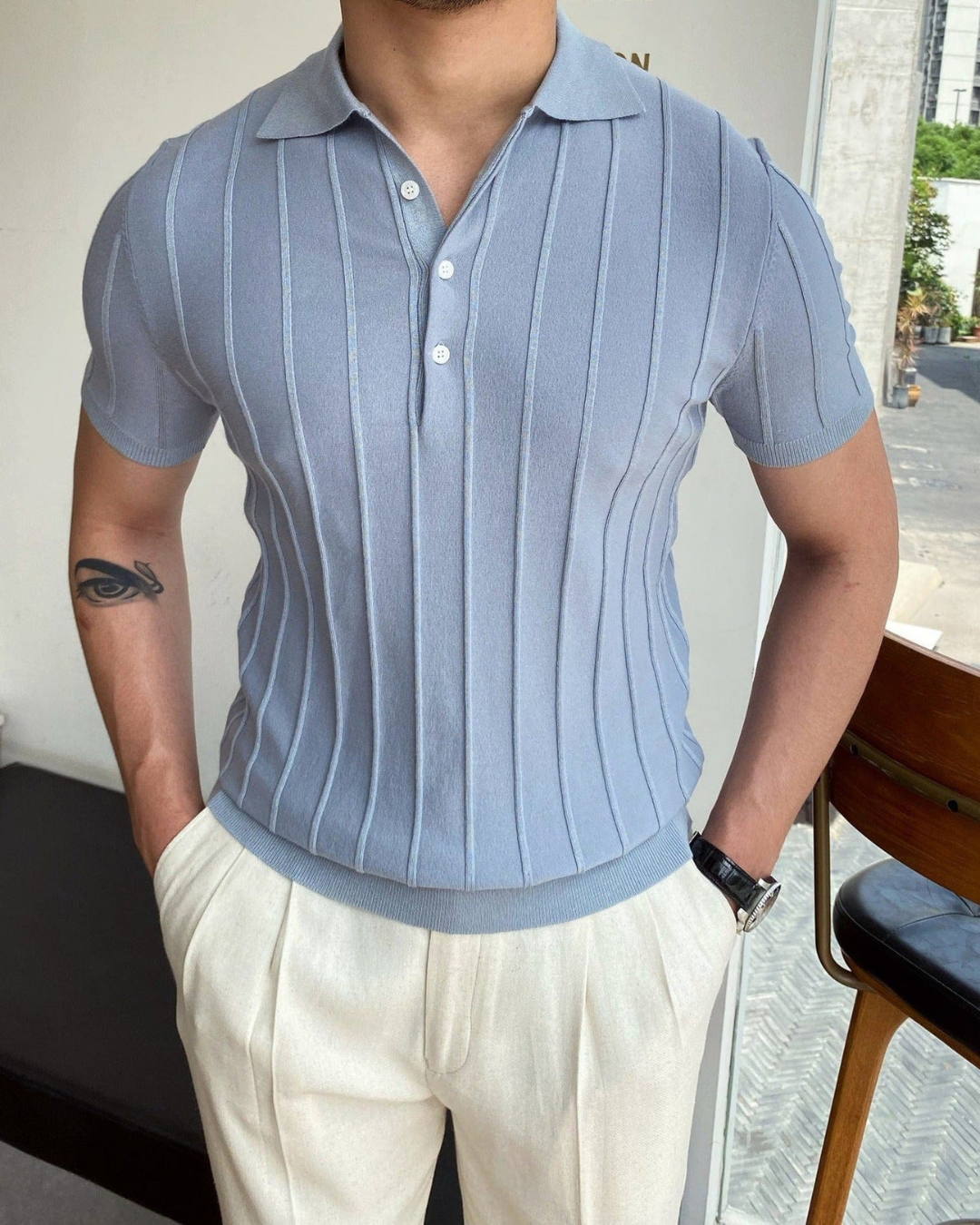 Santiago | Men's Striped Polo