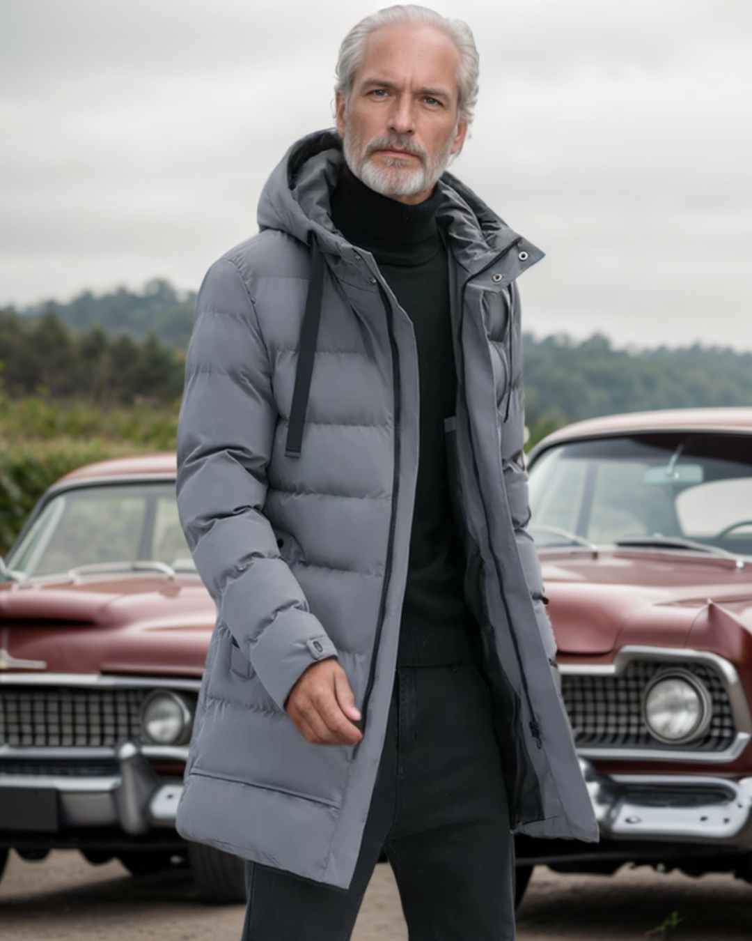 Maximo | Men's Parka Jacket Hooded Long Length