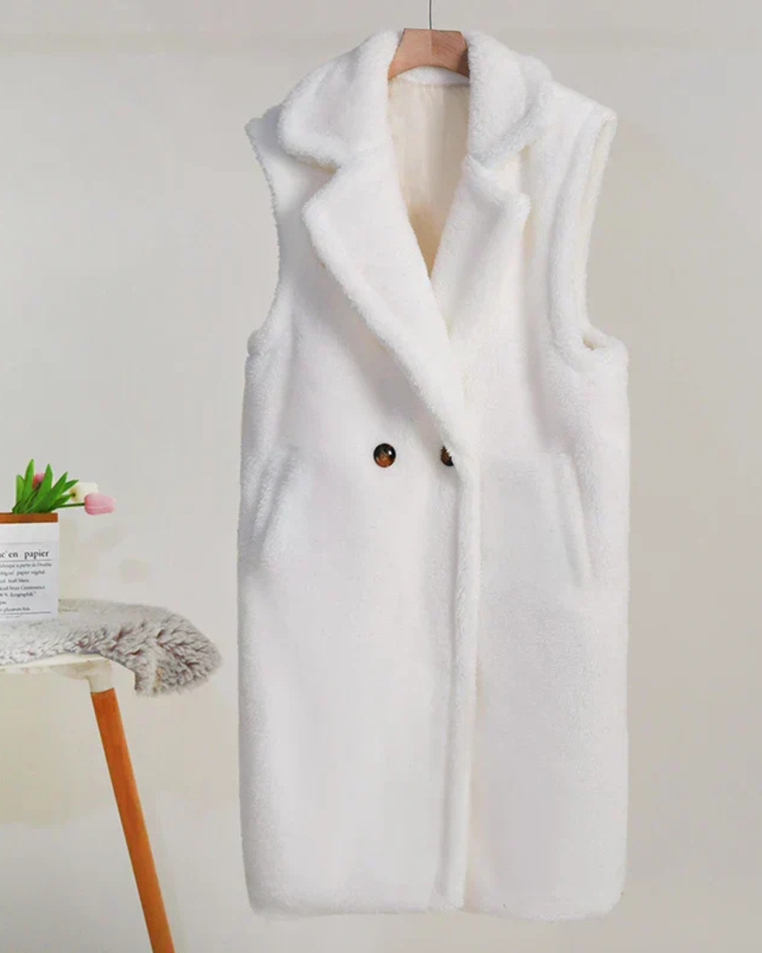 Erich | Women's Sleeveless Double Breasted Long Vest