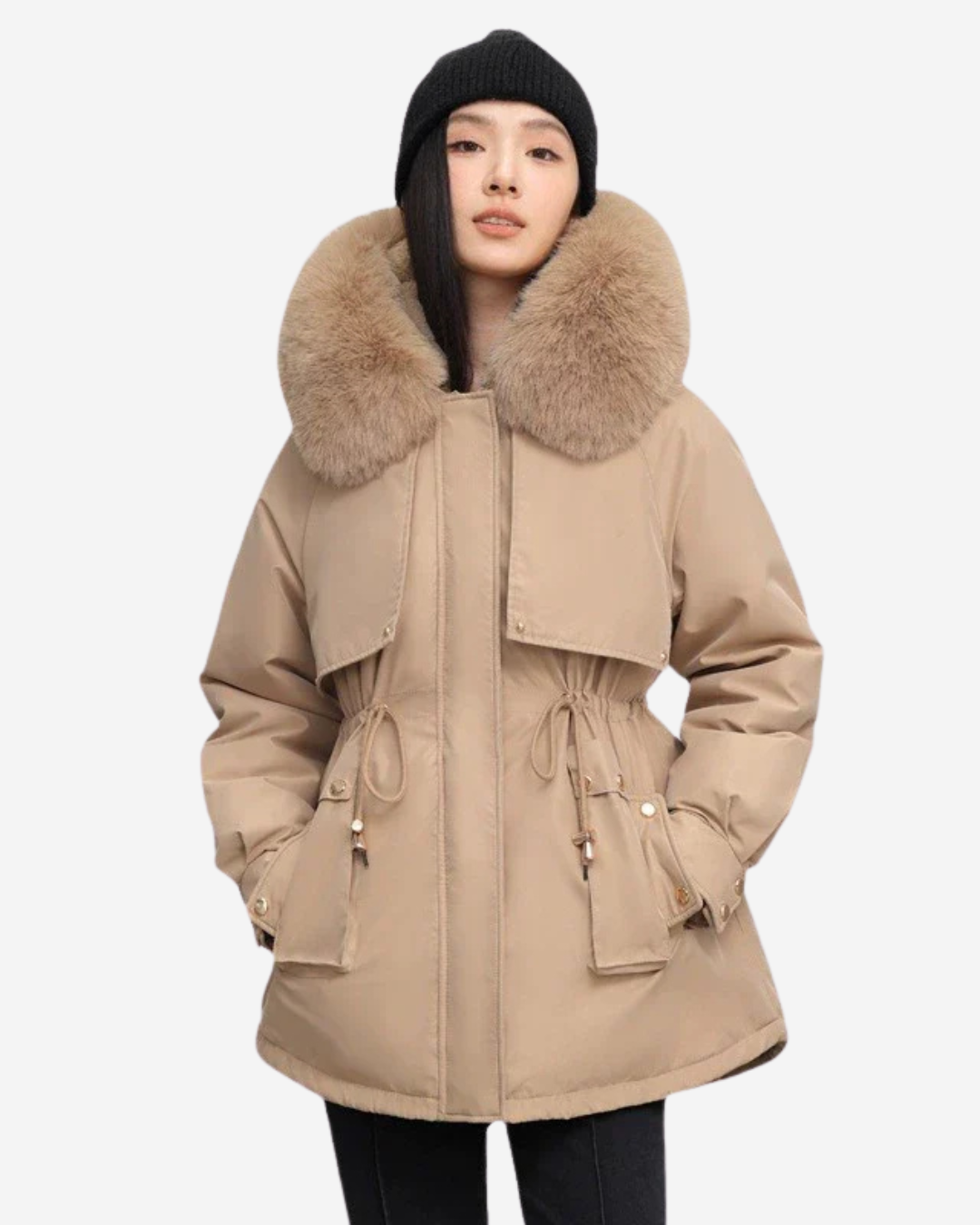 Margaret | Women's Parka Jacket Relaxed Fit with Faux Fur Collar