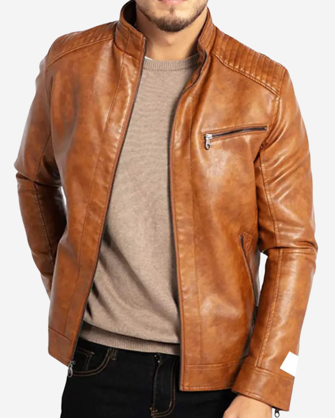 Lambert | Men's Leather Jacket Slim Fit Faux Leather