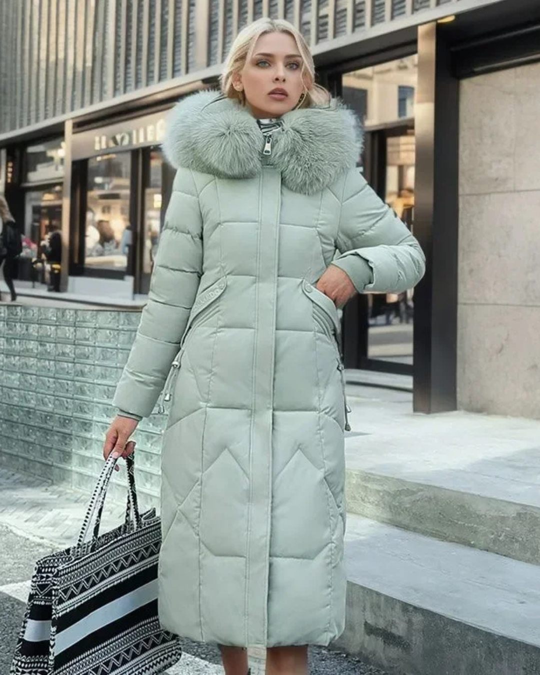 Laureen | Women's Long Quilted Jacket