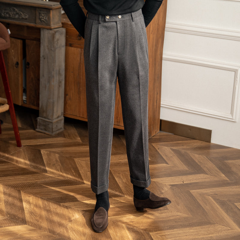 The Barcelona Classic High-Waist Trousers – Effortless Elegance & Comfort