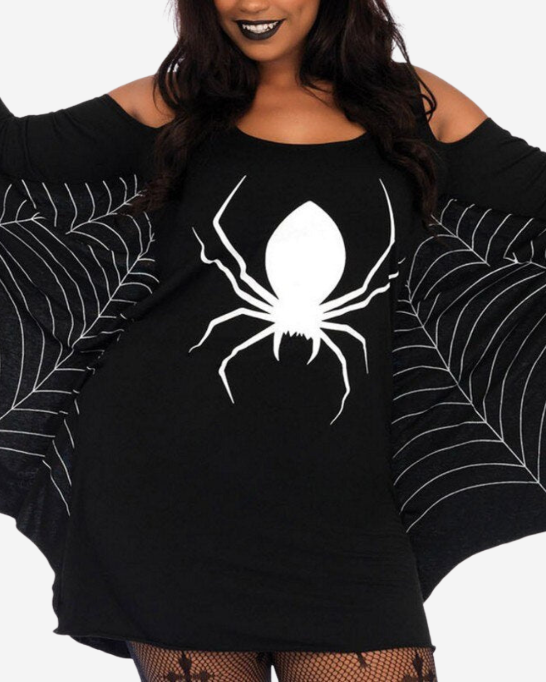 Lyca | Women's Spider Print Halloween Costume Dress