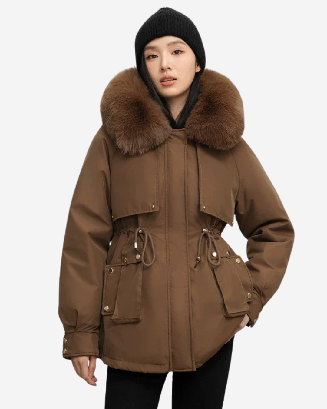 Margaret | Women's Parka Jacket Relaxed Fit with Faux Fur Collar