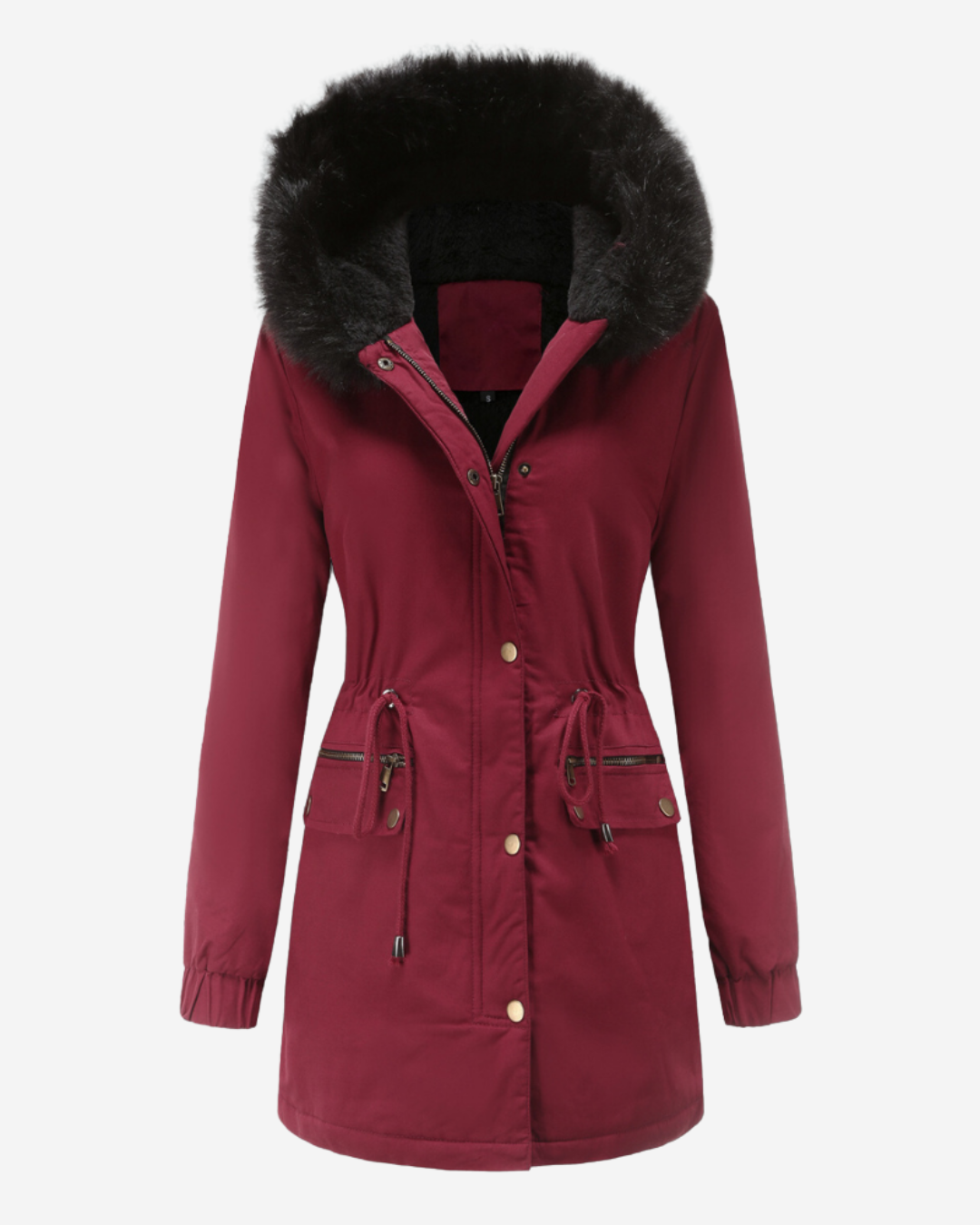 Patricia | Women's Parka Jacket Longline Fit with Faux Fur Hood