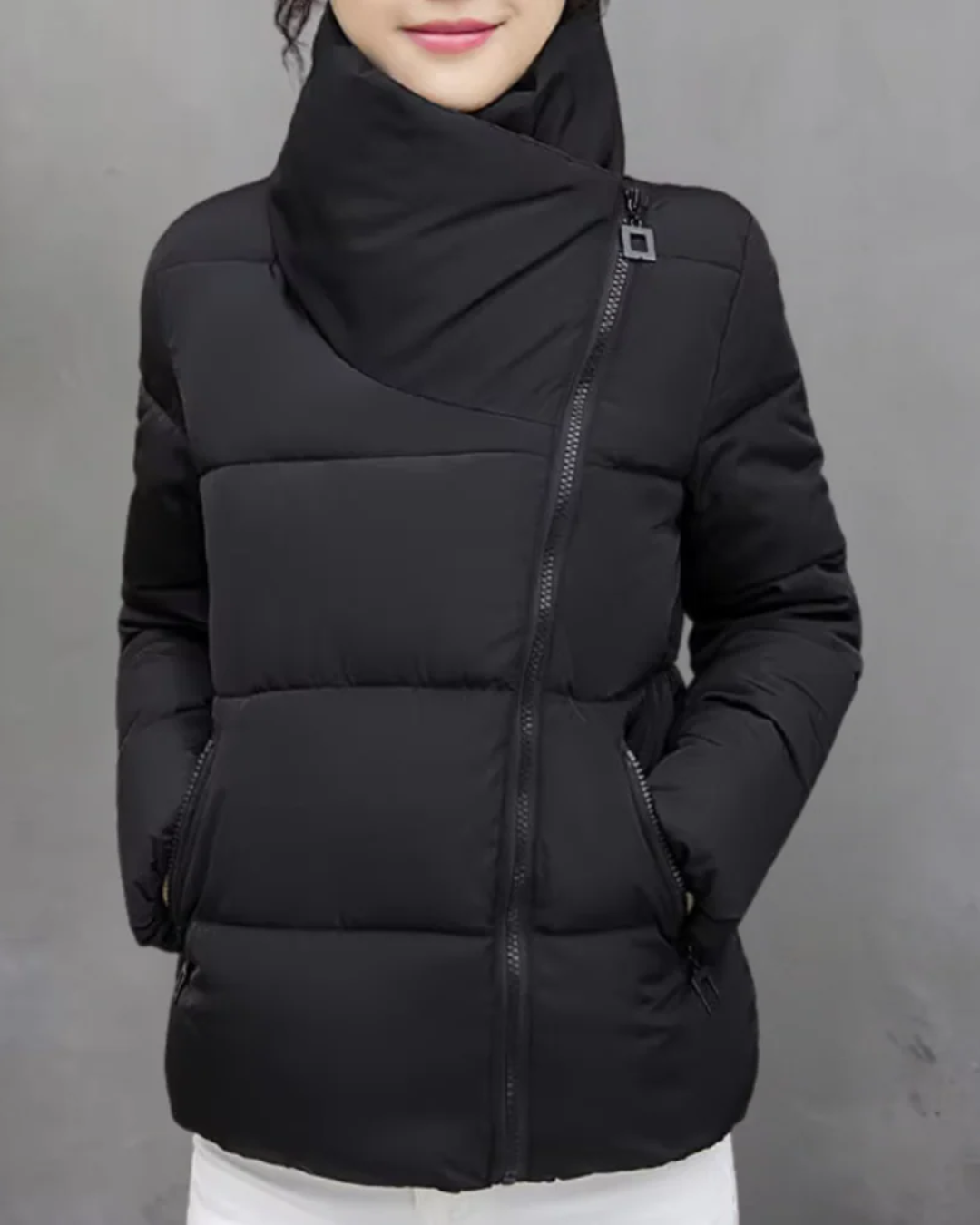Carmina | Women's Quilted Coat Regular Fit Padded Funnel Neck