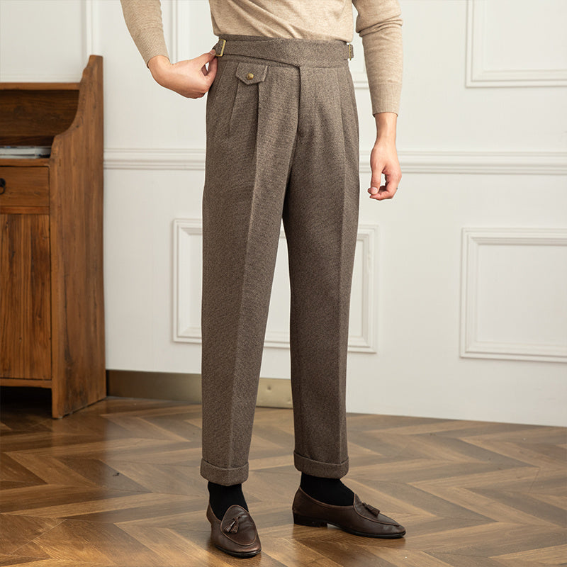 The Milano Wool-Blend Casual Trousers – Versatile Comfort & Sophisticated Design