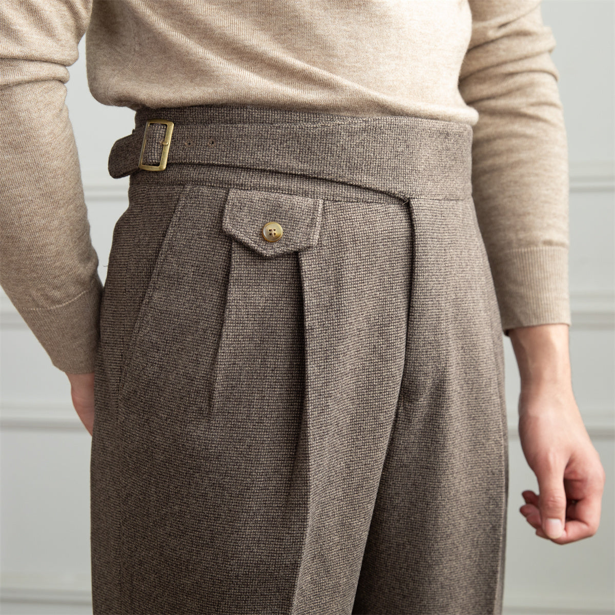 The Milano Wool-Blend Casual Trousers – Versatile Comfort & Sophisticated Design