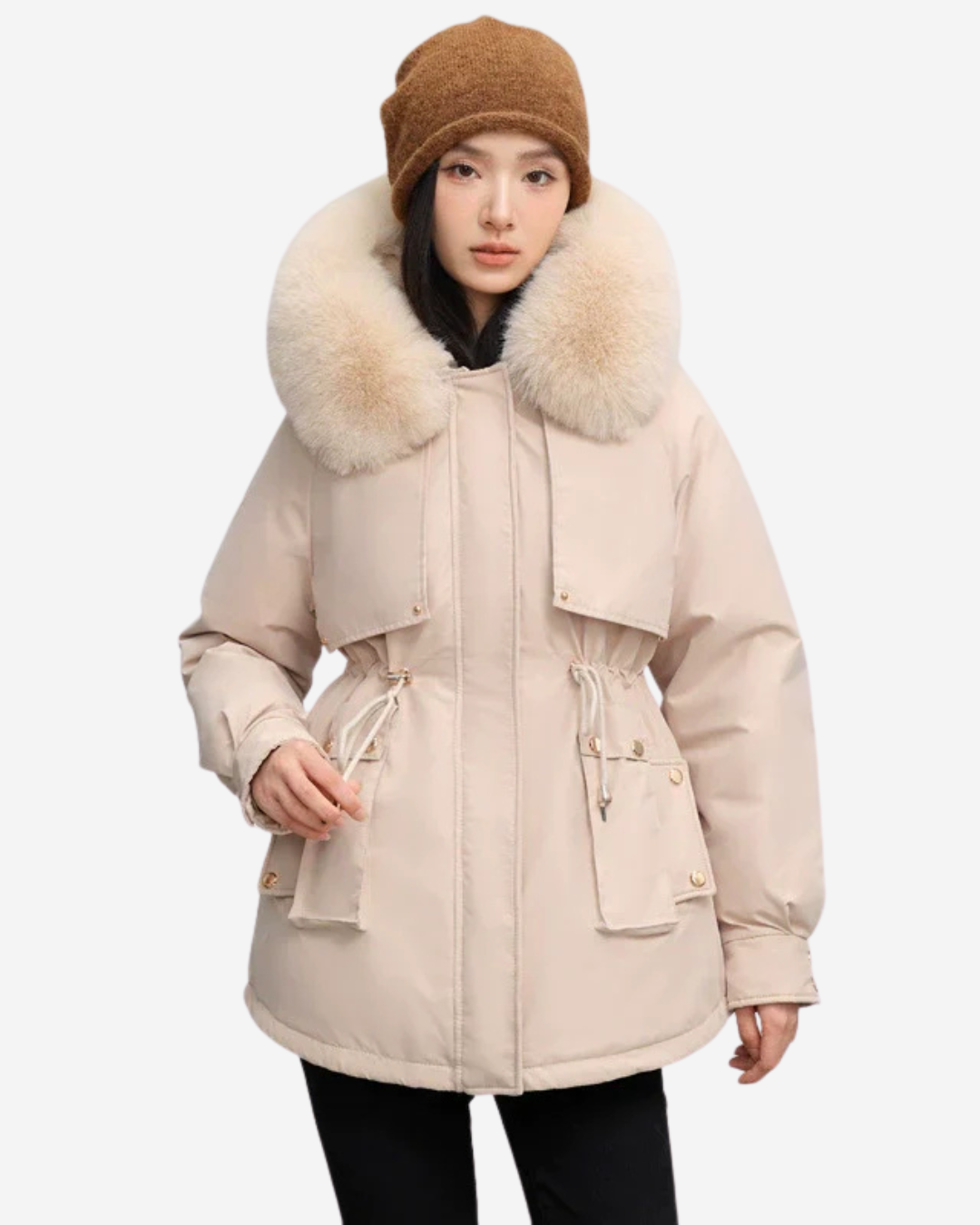 Margaret | Women's Parka Jacket Relaxed Fit with Faux Fur Collar
