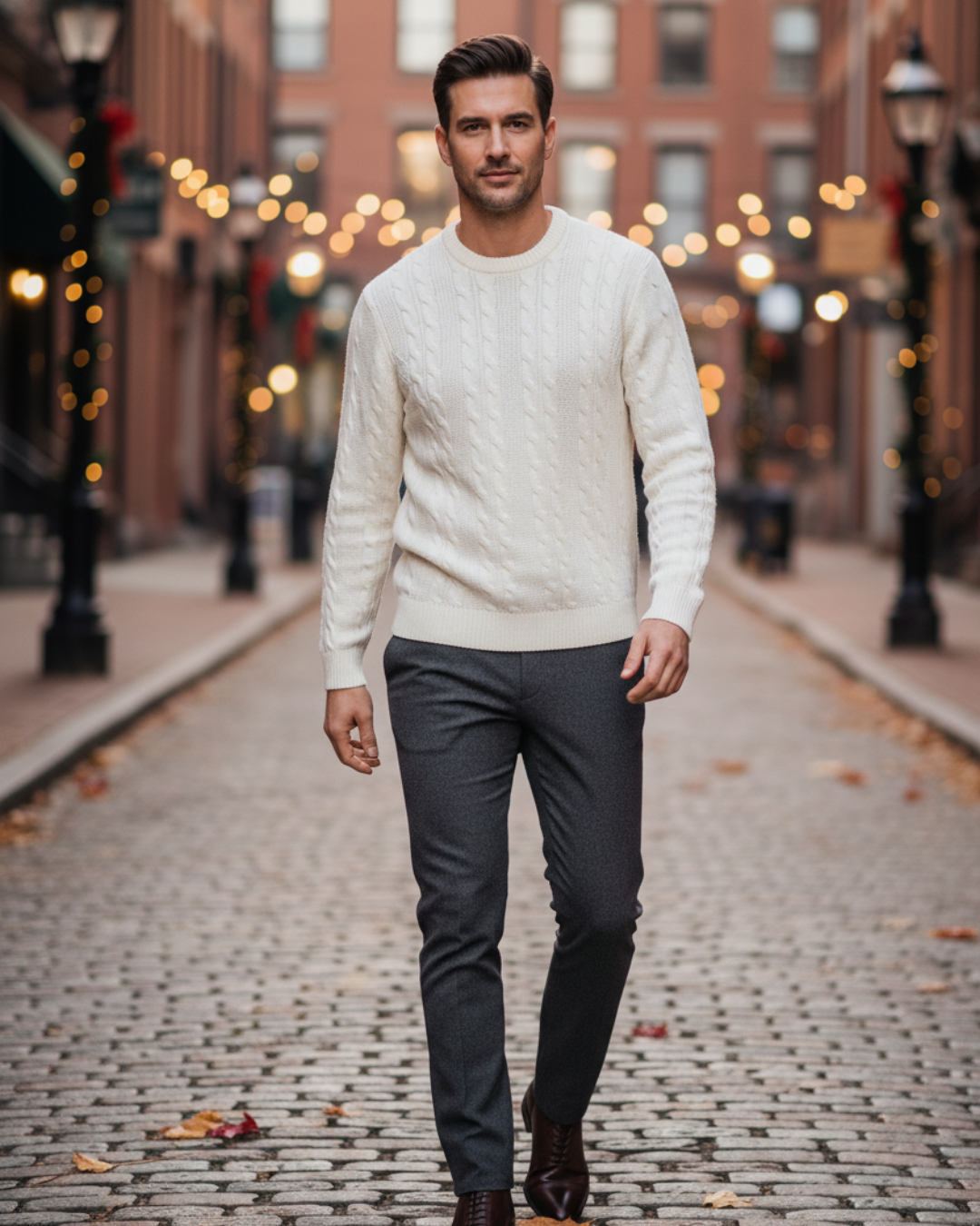 Elijah | Men's Mink Cashmere Knitted Sweater