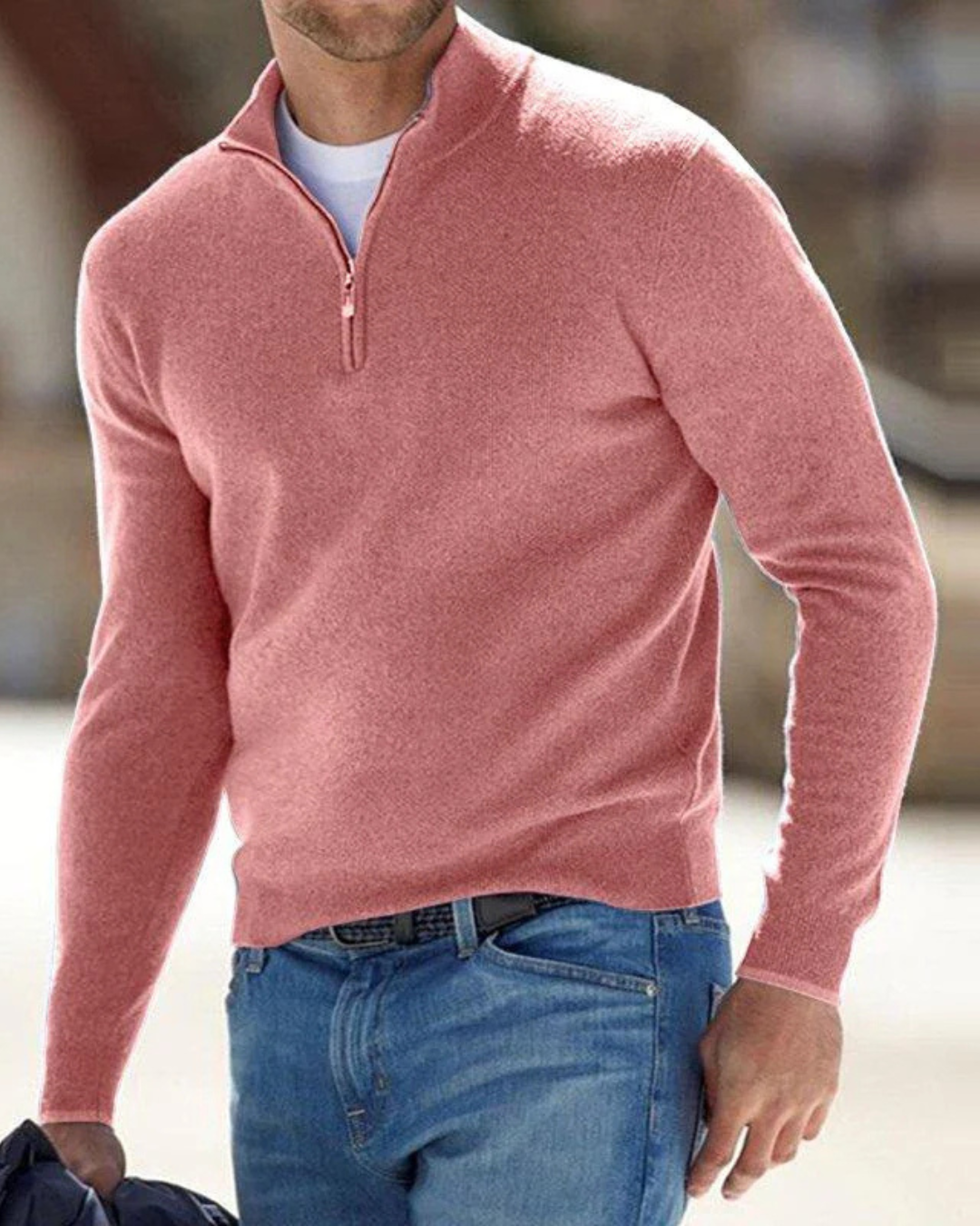 Arvin | Men's Half-Zip Wool Knit Sweater