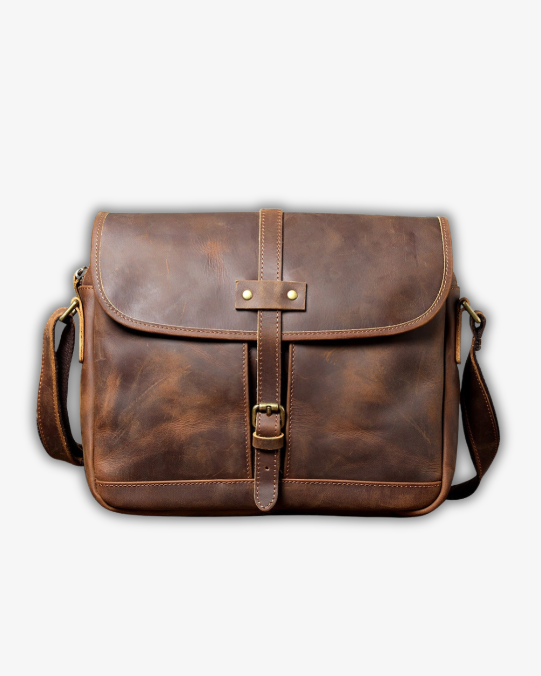 Lucia Leather Messenger Bag – Vintage Elegance Meets Modern Utility