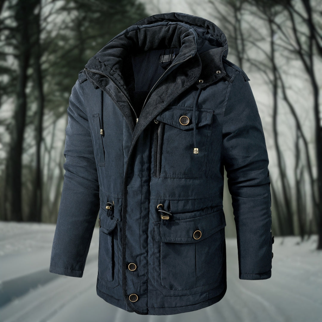 Men’s Hooded Jacket – Waterproof – Structured Fit – Outdoor Casual Layer