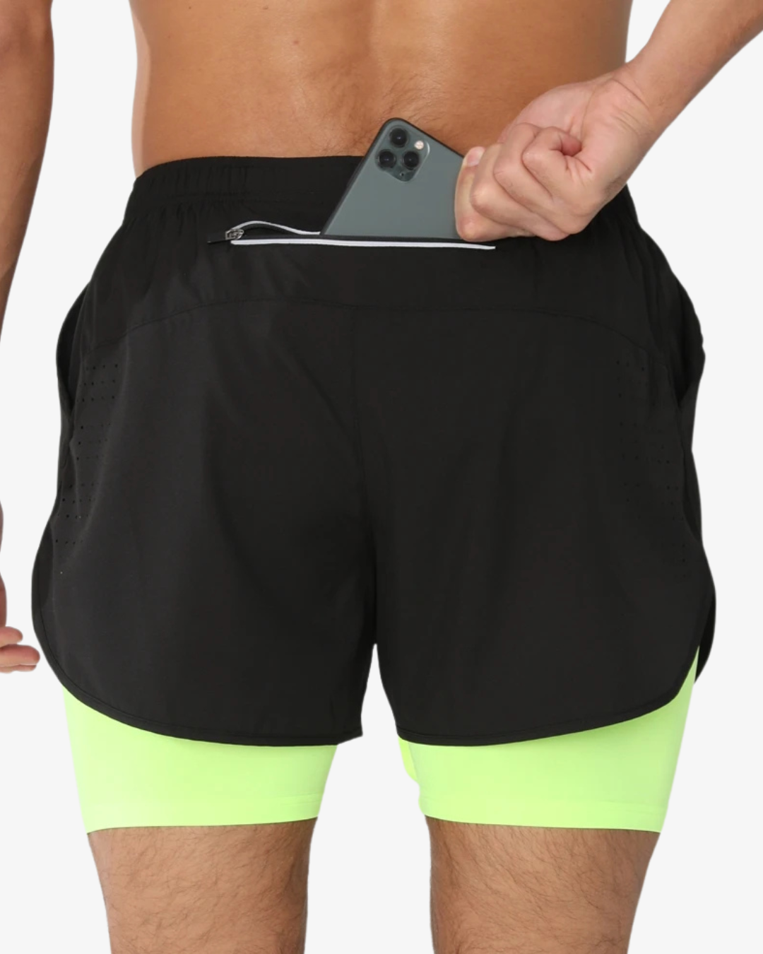 Men’s 2-in-1 Quick Dry Gym Shorts - Zipped Pockets