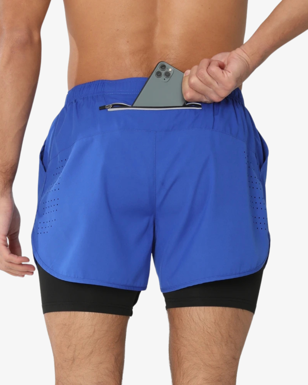 Men’s 2-in-1 Quick Dry Gym Shorts - Zipped Pockets