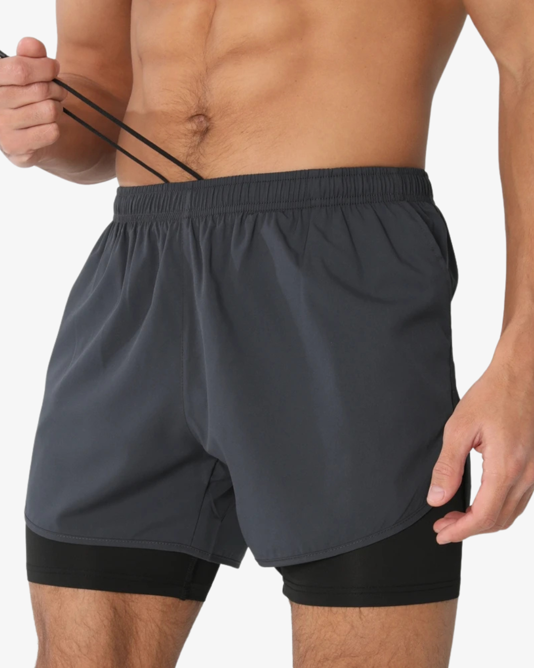 Men’s 2-in-1 Quick Dry Gym Shorts - Zipped Pockets