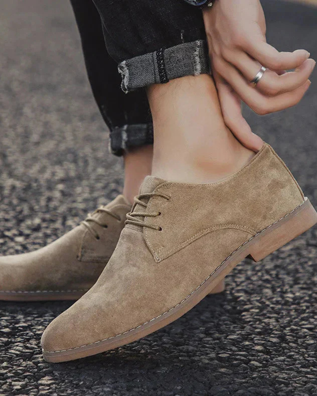 Men’s Suede Oxford Loafers – Elegant & All-Season Comfort