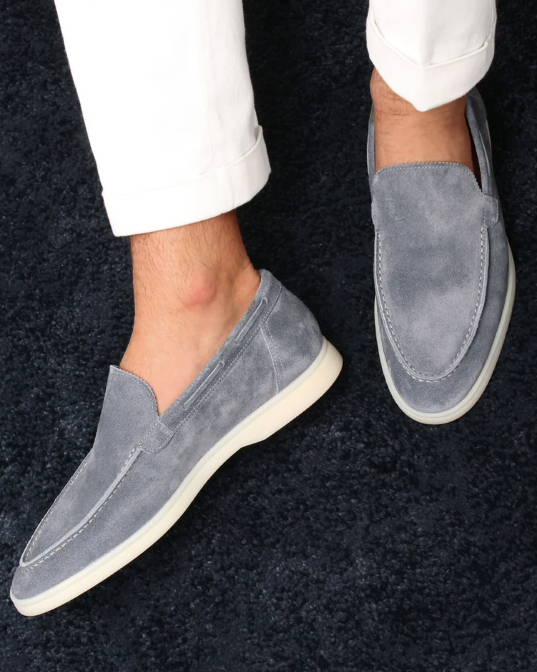 Men’s Suede Slip-On Loafers – Lightweight Smart Casual Shoes