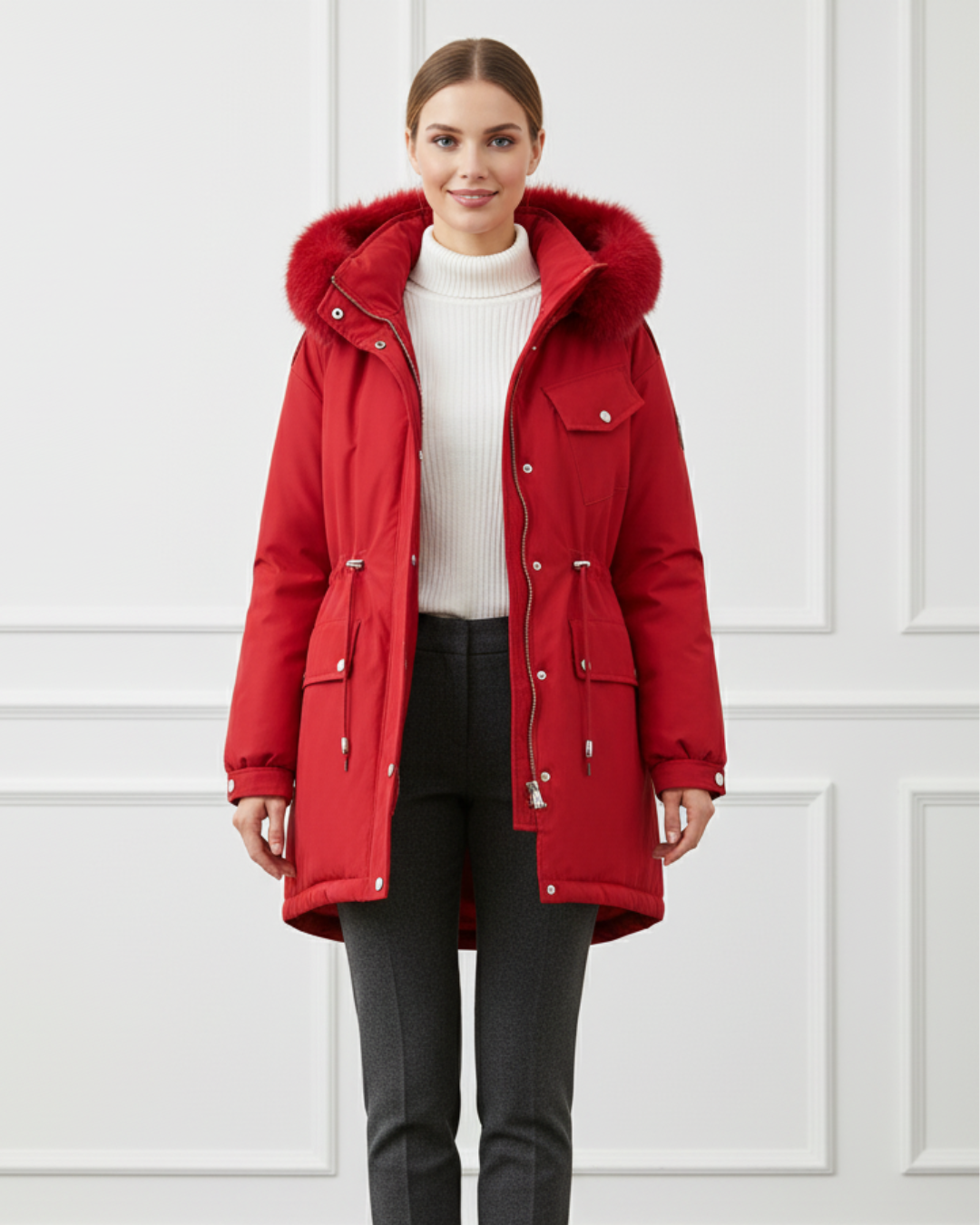 Victoria | Women's Parka Jacket Relaxed Fit with Detachable Faux Fur Hood