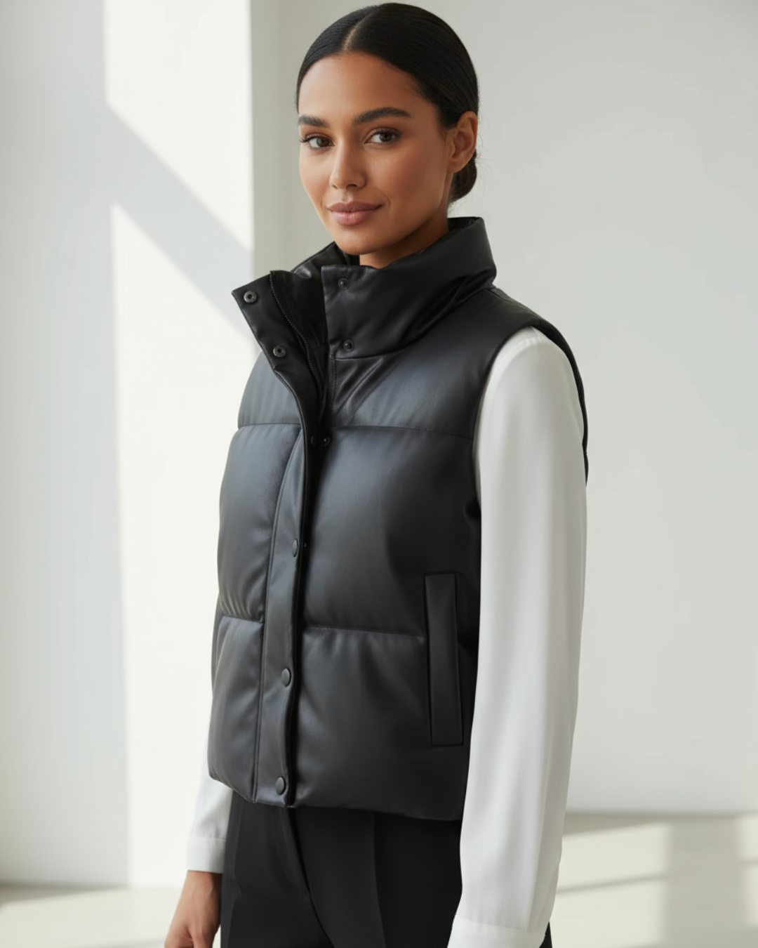 Sarina | Women's High Collar Quilted Puffer Vest