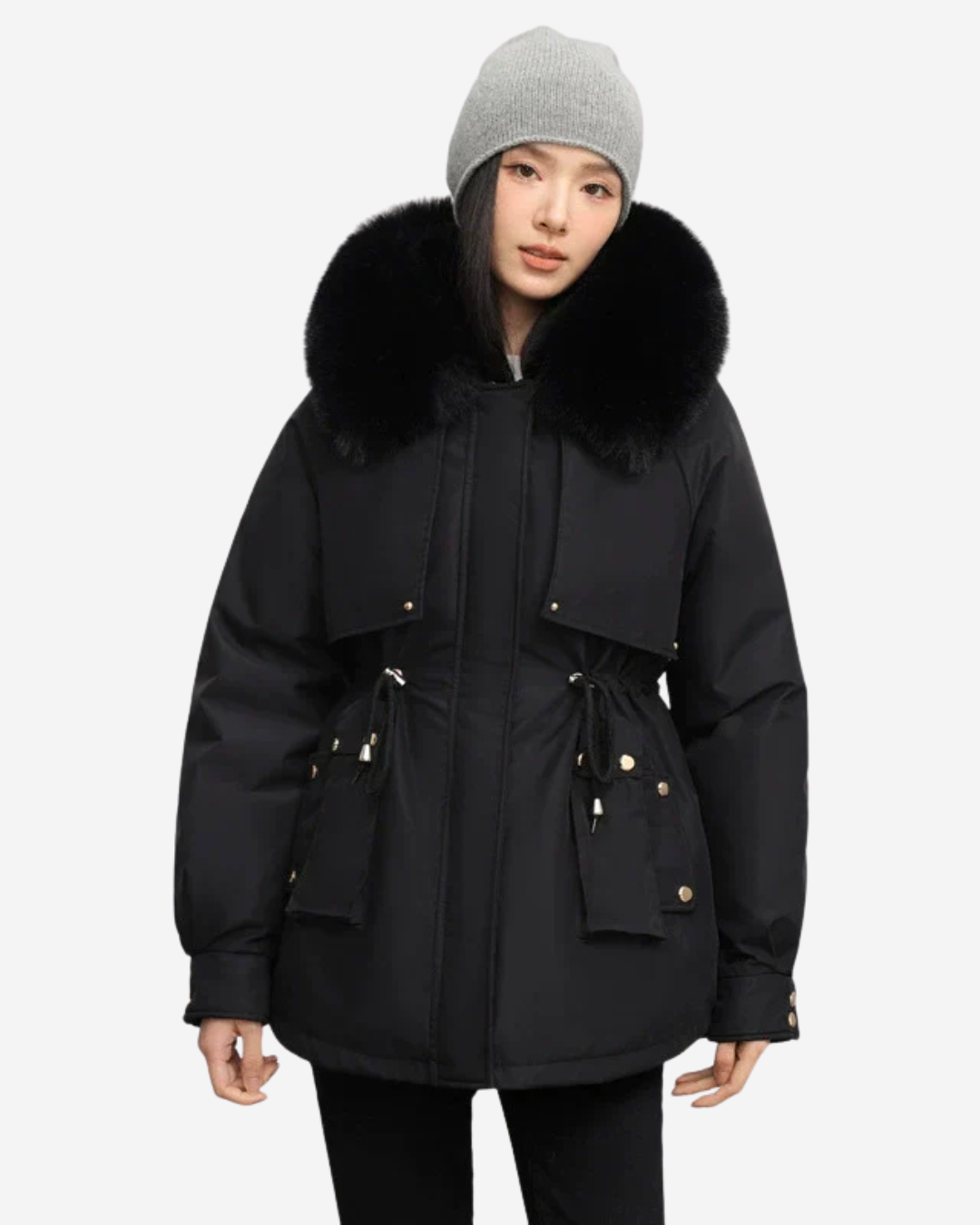 Margaret | Women's Parka Jacket Relaxed Fit with Faux Fur Collar
