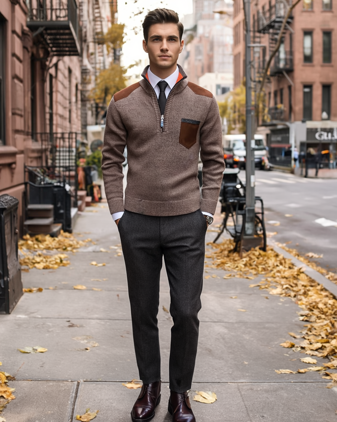 Carlo | Men's Wool Half-Zip Sweater