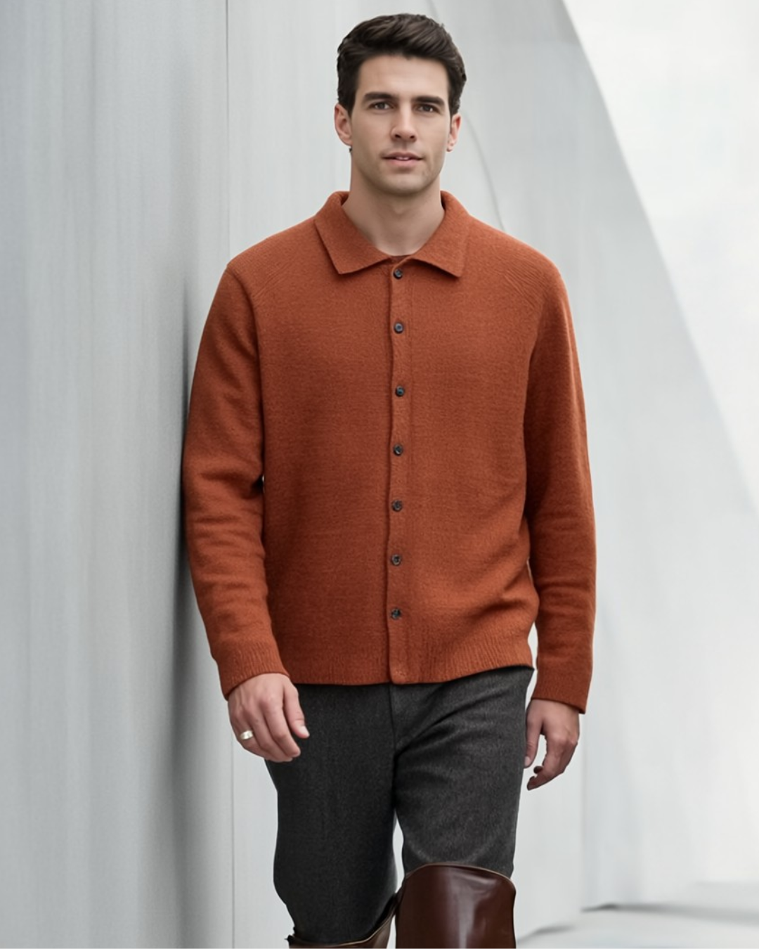 Fernando | Men's Mink Cashmere Cardigan