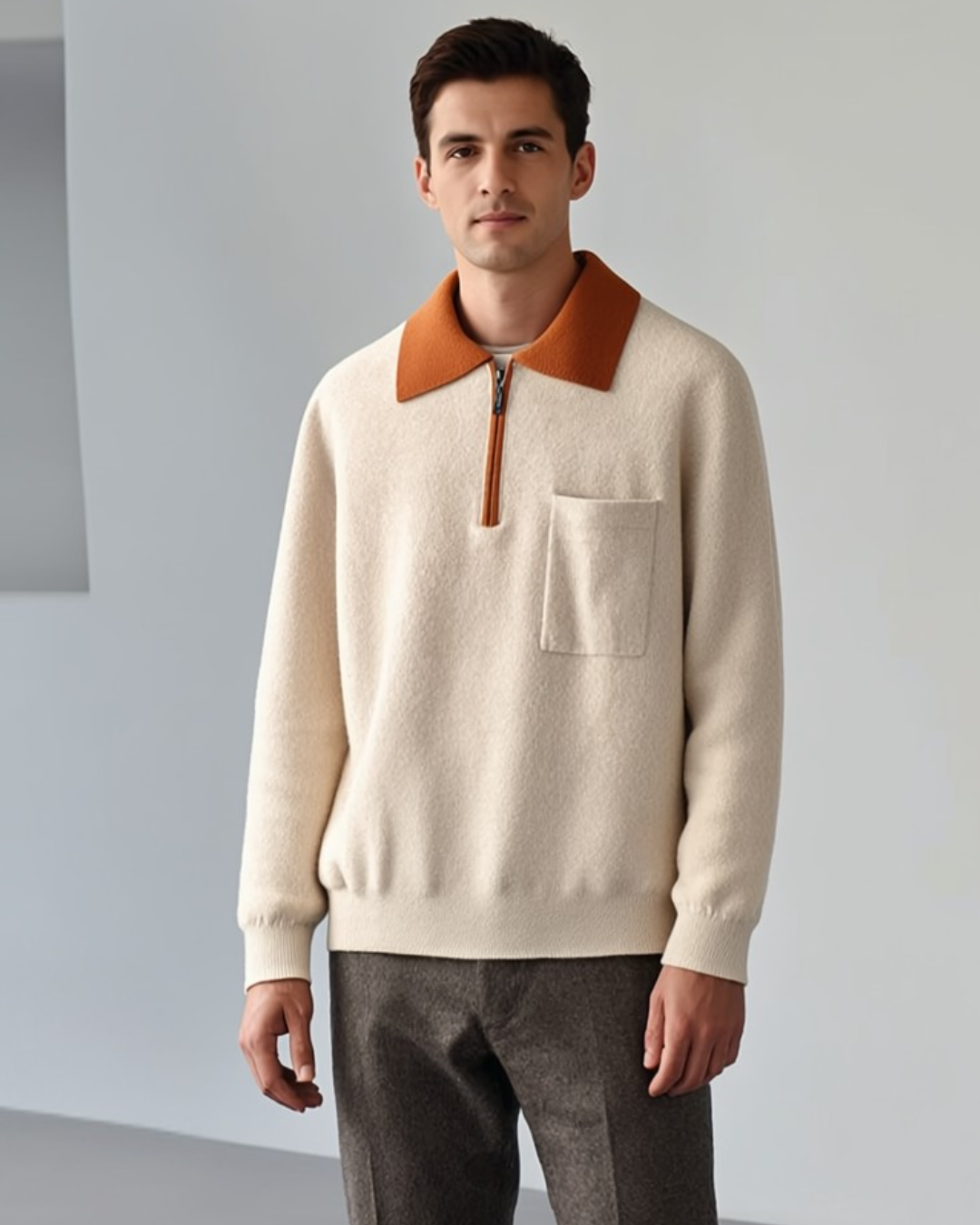 Amando | Men's Cashmere Zip Sweater