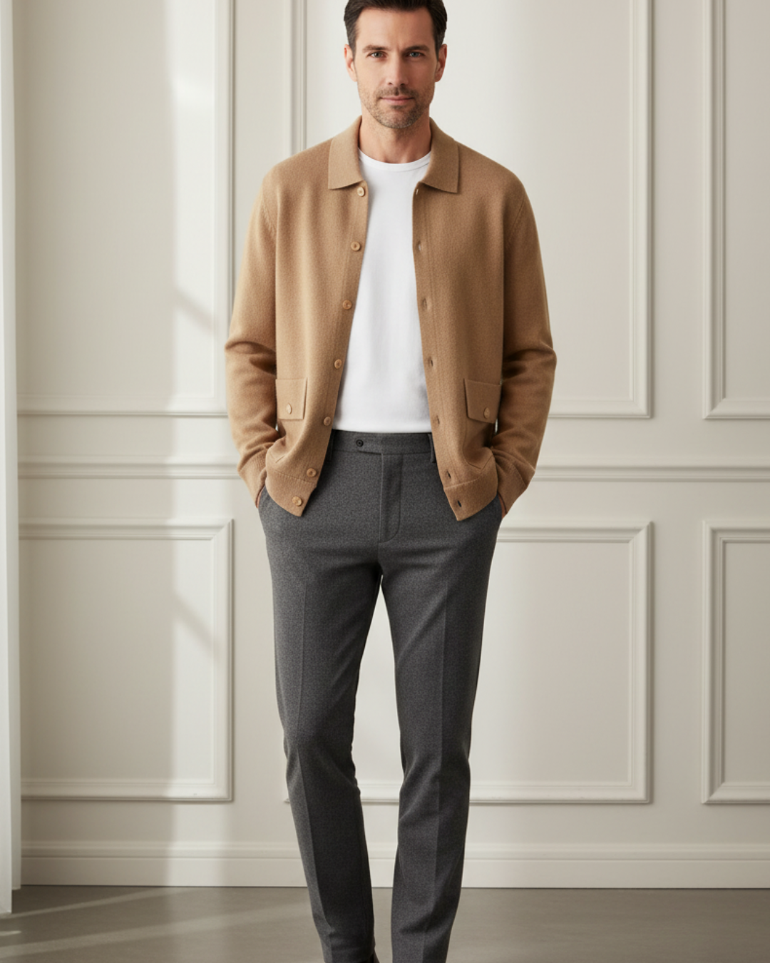 Geoffrey | Men's Cashmere Button-Front Cardigan