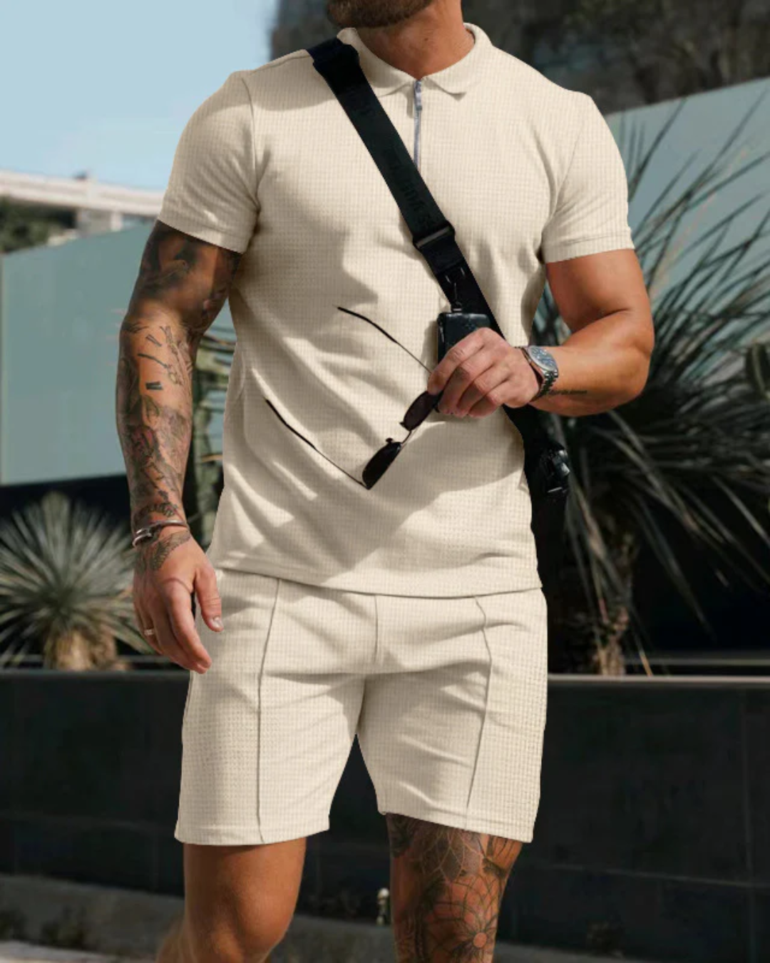 Darren | Men’s Zip Polo & Shorts Co-ord