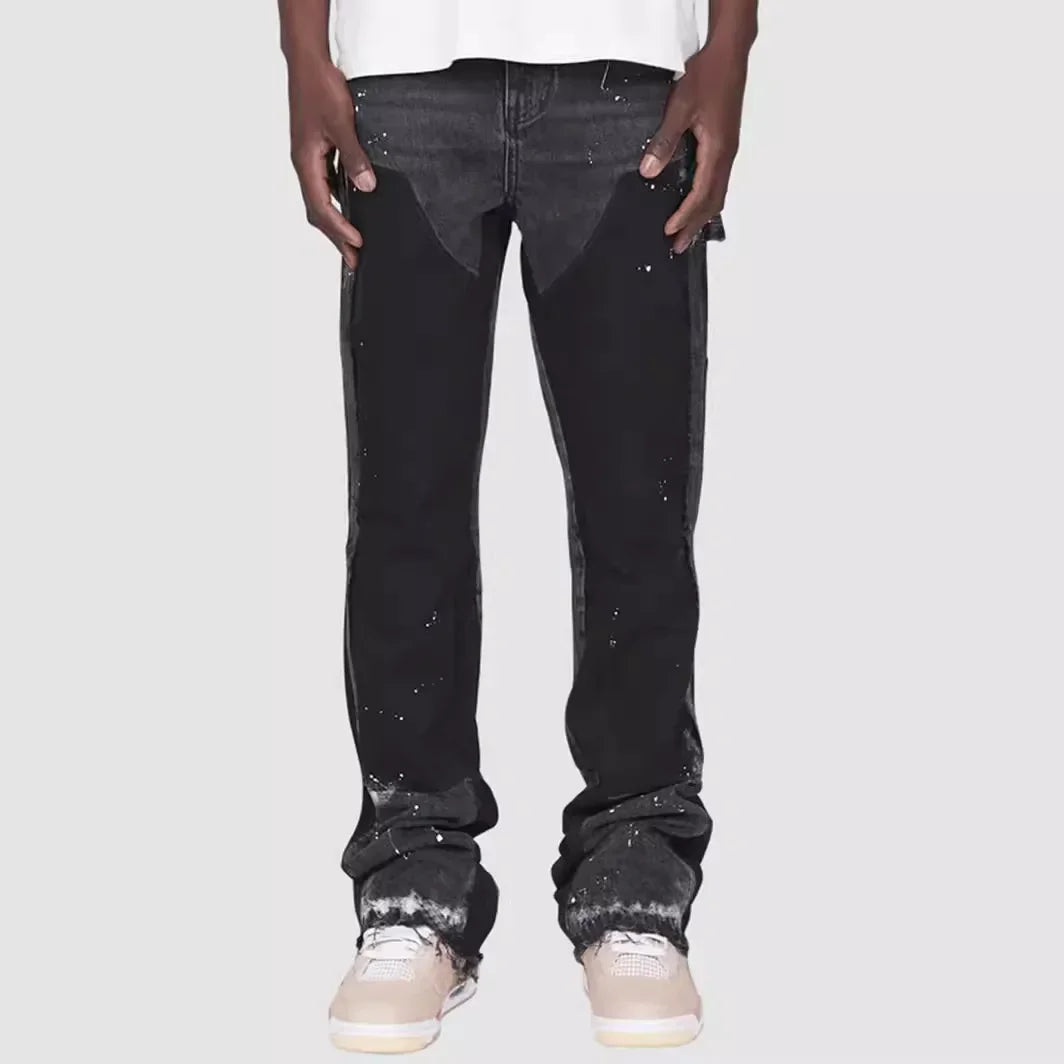 Men's Layered Flared Jeans