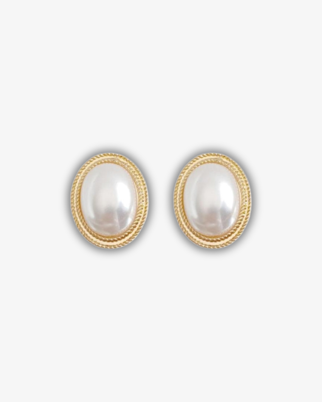 The Golden Heirloom – Radiance Oval Pearl Studs