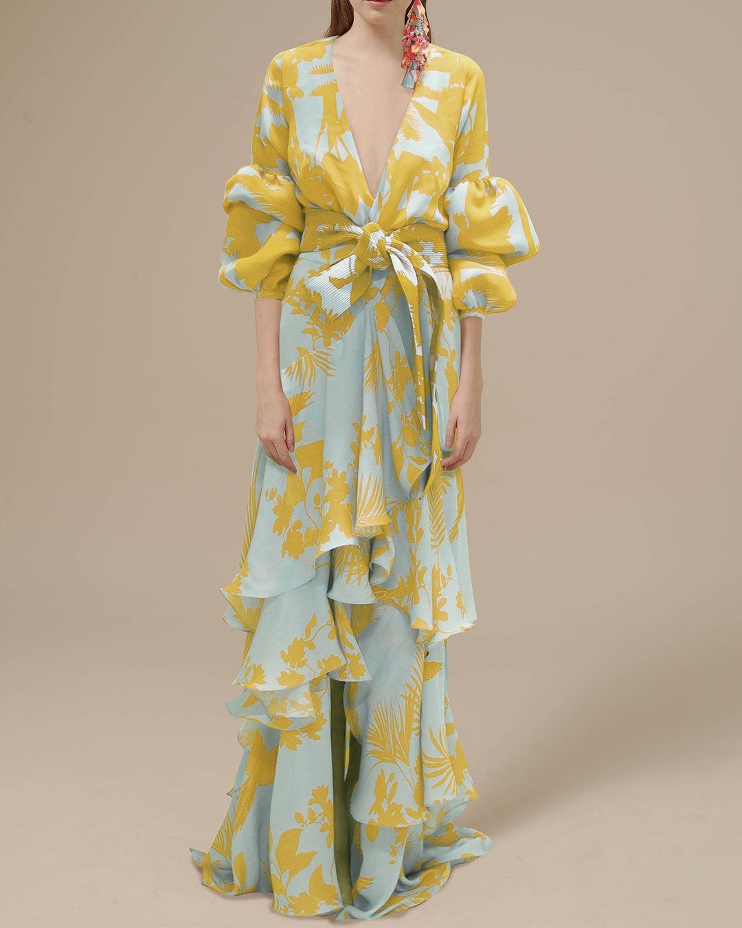 Women's Floral Chiffon Kimono – Elegant Long Sleeve Occasionwear