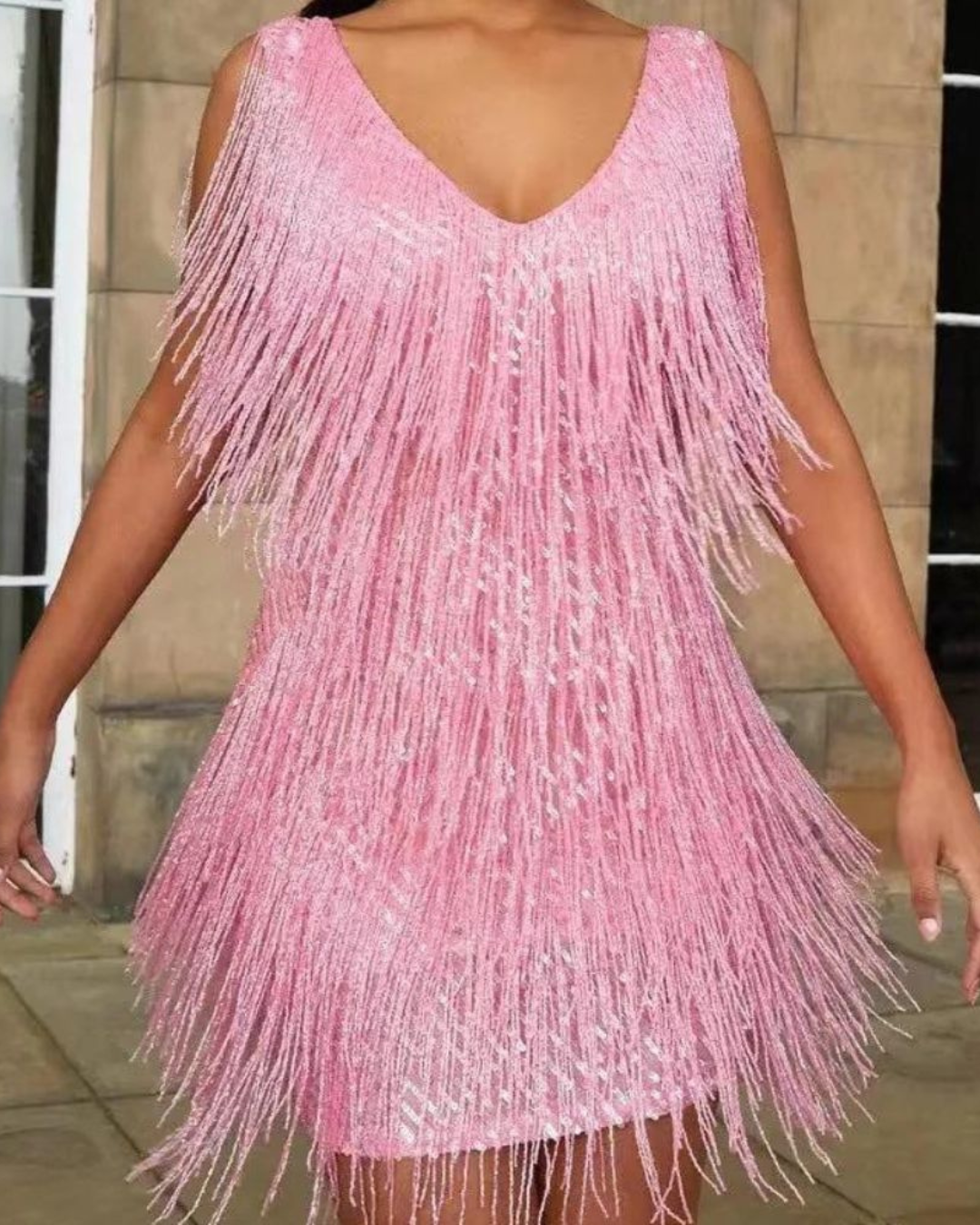 Willa | Women's Sequin Tassel Mini Dress